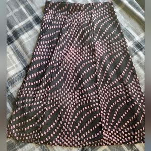 Notations petite small pink polka-dot A-line skirt